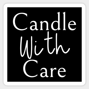 Candle With Care Sticker